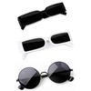 Sheomy Unisex Combo Offer Pack of 3 Shades Glasses Square Sunglasses Rectangle Retro Vintage Narrow Women::Men , PY-62TY-HV9V
