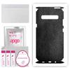 apgo Protective Skin Sticker for the Back+sides Compatible with Samsung Galaxy S10 5G, Full Wrap Film, Foil, Vinyl - Pattern Black Leather