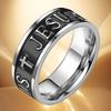 Titanium Steel Does Not Fade, Corrode or Smear Men's Jesus Ring Jewelry