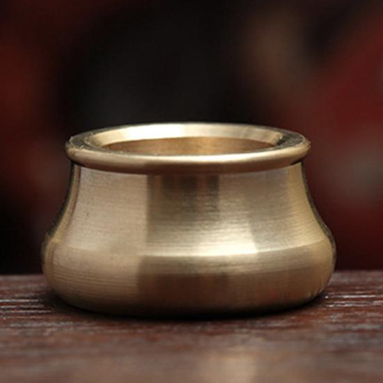 Incense Burner Smooth Exquisite Golden Bowl Shape Incense Stick Holder for Bedroom