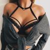 Women Elastic Cage Bra Strappy Hollow Out Bustier