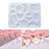 1 Pc DIY Keychain Earring Pendants Silicone Mold Moon Heart Epoxy Resin Mould Jewelry Making Casting Accessories