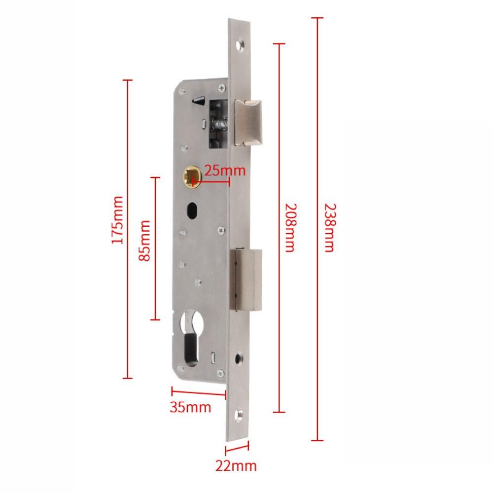Stainless Steel Aluminum Door Lock Universal Frame Mortise Lock Safety Exterior Door Lock  Home