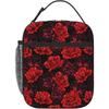 Термосумка для ланча с красными розами для женщин, девочек, многоразовый изотермический ланч-бокс с регулируемым плечевым ремнем для работы, пикника, пляжа