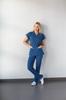 Two Piece Set Medical Scrubs Unisex Doctor Nursing Uniform Set Medical Uniform Surgical Suit Tops+Pants V-neck Short Sleeved Thin Tericoton Fabric