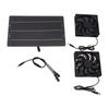 10W Solar Panel Fan Kit Weatherproof Solar Powered Dual Exhaust Fan Wall Mounted for Chicken Coops