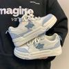 Blue White Sports Shoes Woman Spring Autumn Platform Sneakers Vintage Casual Vulcanize Kawaii Tennis Female Flats