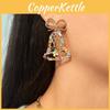 Crystal Geometric Trendy Bell Earrings Alloy Material For Fashionable Women