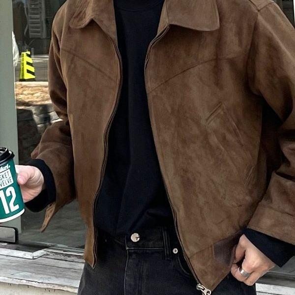 Мужская ретро-куртка свободного кроя в японско-американском стиле — повседневный стиль весна/осень