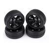 4pcs Set Tires Rubber Tyre Racing Off Road Vehicle Wheel Rim for RC 1:10 Car Part (6 Holes)