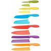 Basic Multicolored Knife Set, 12 Pieces, with Blade Guards, 35.3 X 10.5 X 3.5 Cm