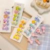 5Pcs Colorful Flower Hairpins For Girls Headwear Sweet Hair Clips Barrettes Kids Fashion Hair Accessories