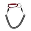 Carabiner Tool Tether Spiral Coiled Lanyard Safety Rope Spring Elastic Rope Fishing Lanyards