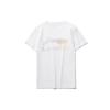 Li Ning Gradient Logo Print Round Neck Short Sleeve T-Shirt Women Tops White AHSR548-1