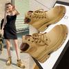 Autumn and Winter Martin Boots Women's Shoes Fashion British Style High-top Retro Tooling Locomotive Boots Thick-soled Big Yellow Boots Short Boots