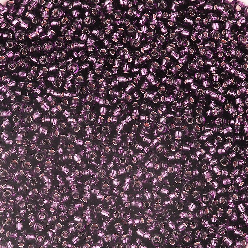 2mm Colored Transparent Silver Core Glass Seed Beads for DIY Jewelry Accessories