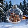 The Reindeer Family Christmas Ball Funny 3D Reindeer Hanging Decoration Plastic Christmas Ball Winter Ornaments for Xmas Tree Indoor Home Decor
