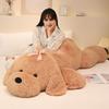 Large Dog Plush Toy Cute Stuffed Animal Pillow with Bow 130/160cm Soft Huggable Dog Doll for Kids Girls Big Cuddly Bed Rest Cushion