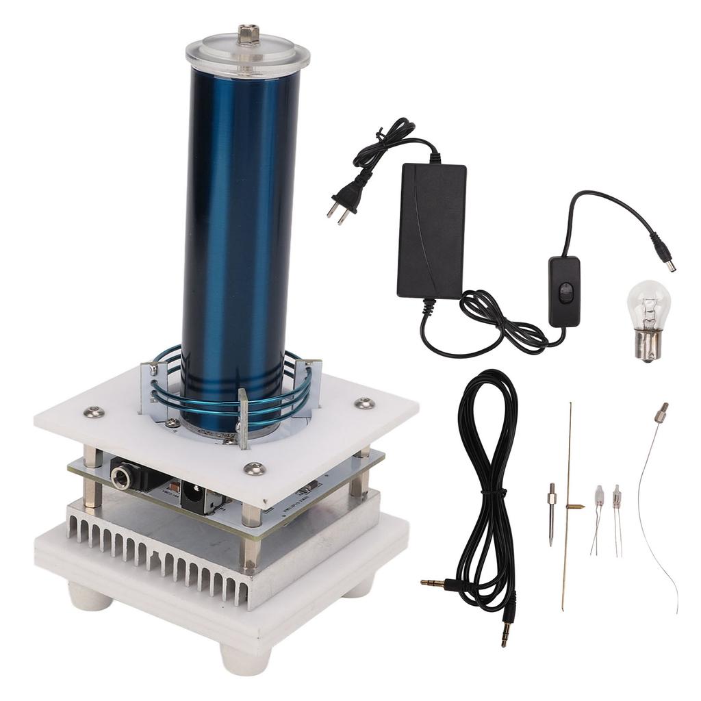 Музыкальная катушка Тесла дуговой плазменный громкоговоритель беспроводная передача настольная модель