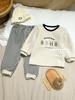 Kids' Cartoon Velvet Silk Wool Home Wear Set - Top and Pants