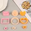 Envelope With Love Heart Shaped Cookie Cutters Stamps Flower Petal Pattern Biscuit Embosser Mould Fondant Baking Decorating Tool