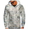 Men's Zipper Sweater Coat Printed Fashion Hooded Sweater