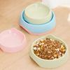 Solid Color Cat Bowl Plastic Pet Supplies Practical Kitten Food Container