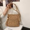 Straw Woven Square Women Crossbody Shoulder Bag Fashion Tassle Design Small Handbag Summer Beach Bag Lady Travel Shopper Totes