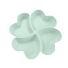 Wheat Straw Appetizer Serving Platter Unbreakable 4-Compartment Food Storage Tray Four Leaf Clover Shape Snacks Serving Dish
