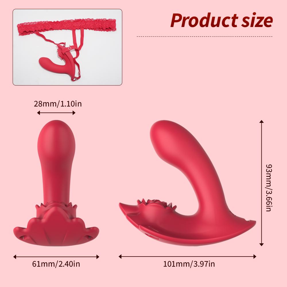 2 In 1 Wearable Panty Vibrator Bluetooth App Control Dildo Vibrator Women Clitoral Stimulation  Female Sex Toy Masturbato 18+
