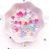 50Pcs 6mm Mini Colorful 3D Flower Nail Art Rhinestone 1 Hole Buttons Appliques Scrapbook DIY Manicure Accessories Ornaments