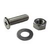 DAIDOHANT Head Machine Screw Set Nuts and Stainless 3mm Nominal Diameter X 6mm Length 10179250 Ultra-Low (with Washers), Steel, (12 Pieces),