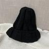 Do Not Pick People, Solid Color Knitted Hats for Men and Women, Thickened and Showing the Face, Small Cone Top Wool Hat, Bare Body Pullover Hat Tide