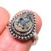 Natural Titanium Druzy Gemstone 925 Sterling Silver Jewelry Ring Size 7 T1f74