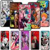 Luxury Black Phone Case For Xiaomi Redmi Note 11 10 9 8 7 Pro 9S 9A 9C 10s 8T K40 10C 10S Funda Cover Anime Chainsaw Man