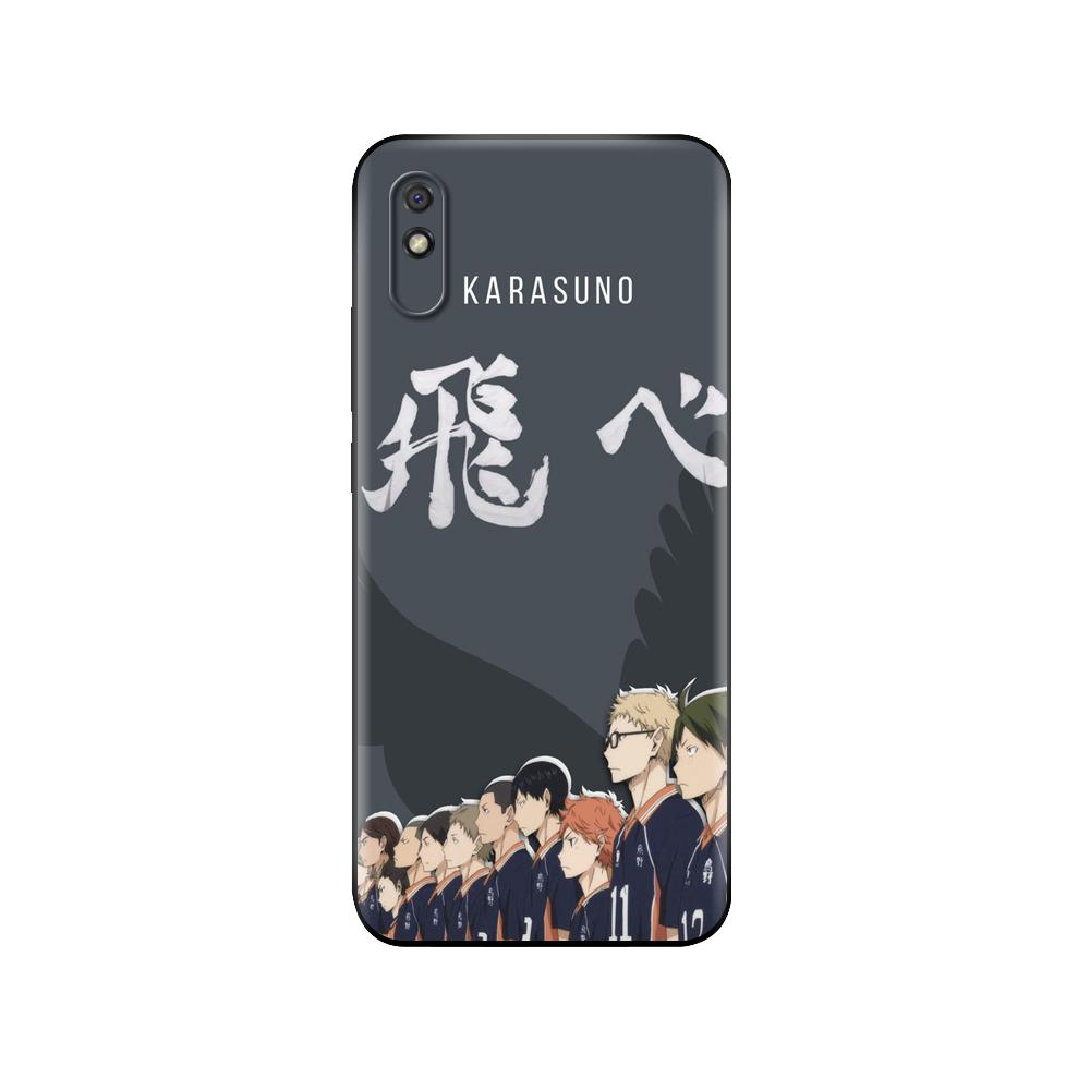 Black Tpu Case For Xiaomi Redmi 7A 8 8A 9 9A 9C Case Redmi Note 8T 8 Pro T Note 9 9S 9 Pro Haikyuu Hinata Attacks Anime Bling