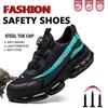 Steel Toe Anti-Puncture Men's Work Shoes Men's Safety Shoes Abrasion Resistant Reinforced Sole Sneaker Man Shoes