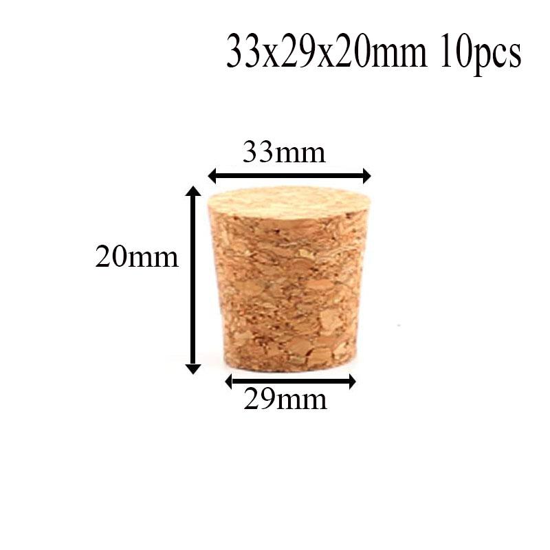 5/100pc Tops DIA 8mm To 58mm Wooden Cork Lab Test Tube Stopper Kettle Pudding Bottle Cork Cap Burette Tube Wood Plug Cork Stopper