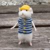 Non-Finished Poked Needle Kit Wool Kits Gift Mouse Wool Felting Mouse Ornament Felt Toy Doll