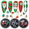 Exclusive Christmas Nail Art: Santa Claus, Snowflake, Pearl, Rhinestone Alloy Rivets