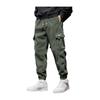 Fall Winter Men Cargo Pants Loose Drawstring Elastic Waist Plus Size Joggers Thickened