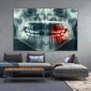 Dental Teeth X-Ray Posters and Prints Abstract Canvas Painting Health Medicine Dentist Pictures Wall Art Home Decor No Frame