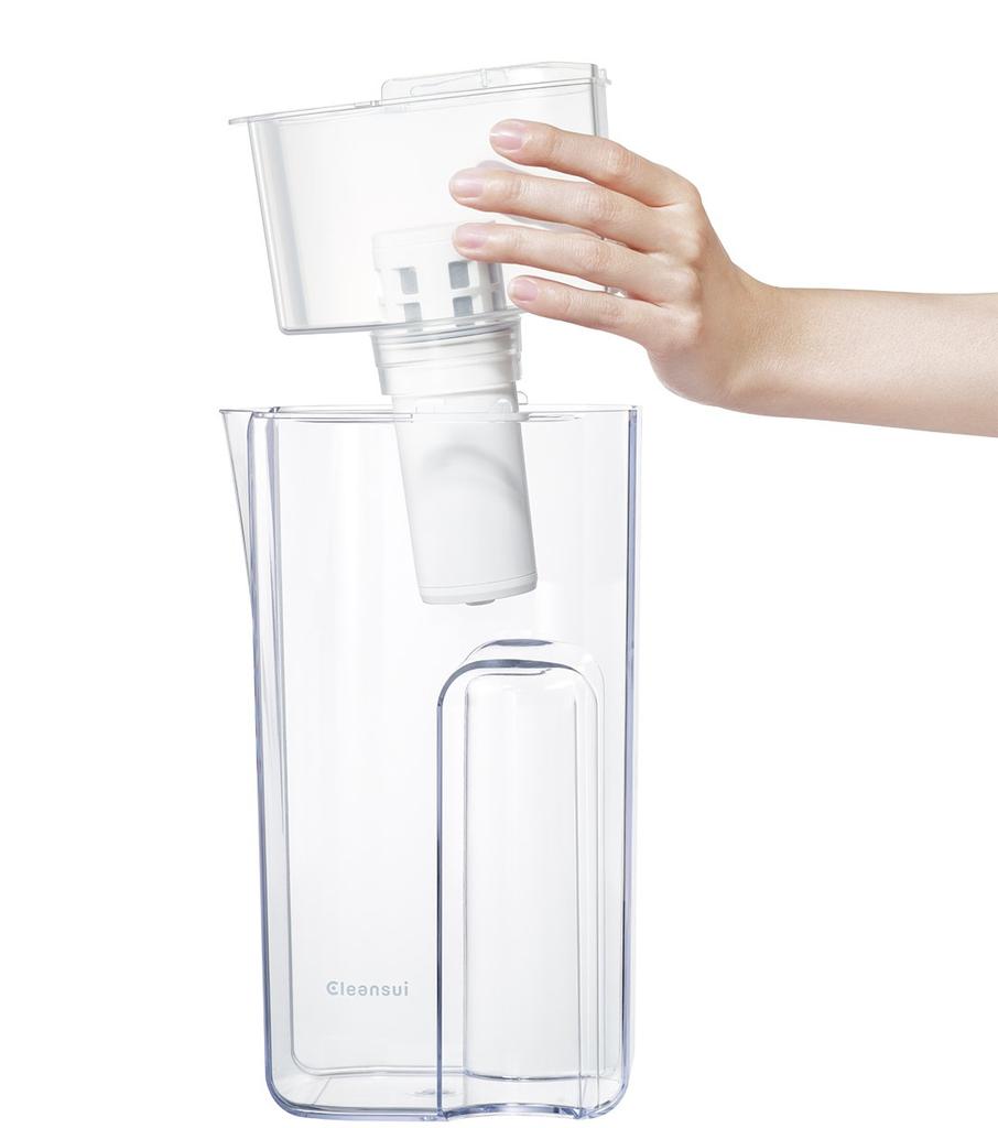 Cleansui Water Pot 1 Cartridge In Total Unit Filtered Water Total Medium Capacity Model Purifier, Type, [Main CP405-WT] Capacity 1.4L Capacity 2.2L