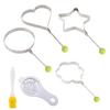 Omelette Mold Stainless Steel Egg Rings Non-Stick Love Star Flower Fried Egg Mold Pancake Shaper Kitchen Gadgets