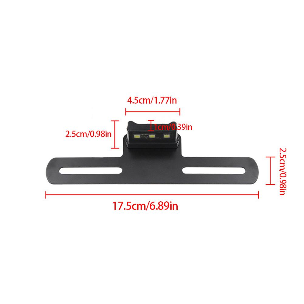 Motorcycle Electric Vehicle Mudguard License Bracket Plate Holder with LED Light Equipment Accessories Brackets