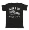 Mens Fathers Day T-Shirt Father and Son Dad Friends For Life Gift For Him Birthday