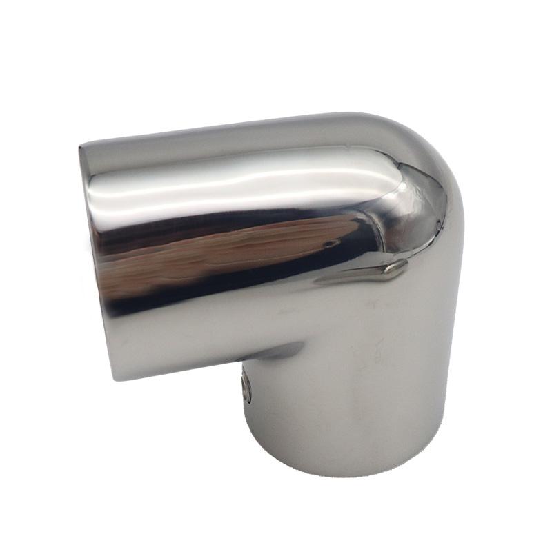 2PCS 22/25/30/32mm 2 Way Boat Hand Rail Fitting 316 Stainless Steel 90 Degree Elbow Pipe Connector for Marine Yacht Boat Accessories