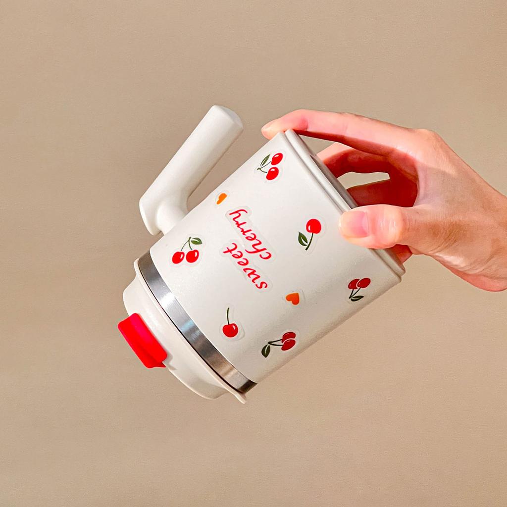 430Ml 304 Stainless Steel Double Walled Coffee Mug With Handle Portable Sealed Water Cup Office Milk Coffee Cup Tumbler