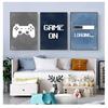Nursery Boys Wall Decor , Gaming Party Poster Prints Child Boy Gifts Gaming Room Decoration Video Game Wall Art Canvas Painting
