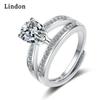 Lindon Classic Copper Zircon Ring Ladies Jewelry Wedding Promise Party Gift
